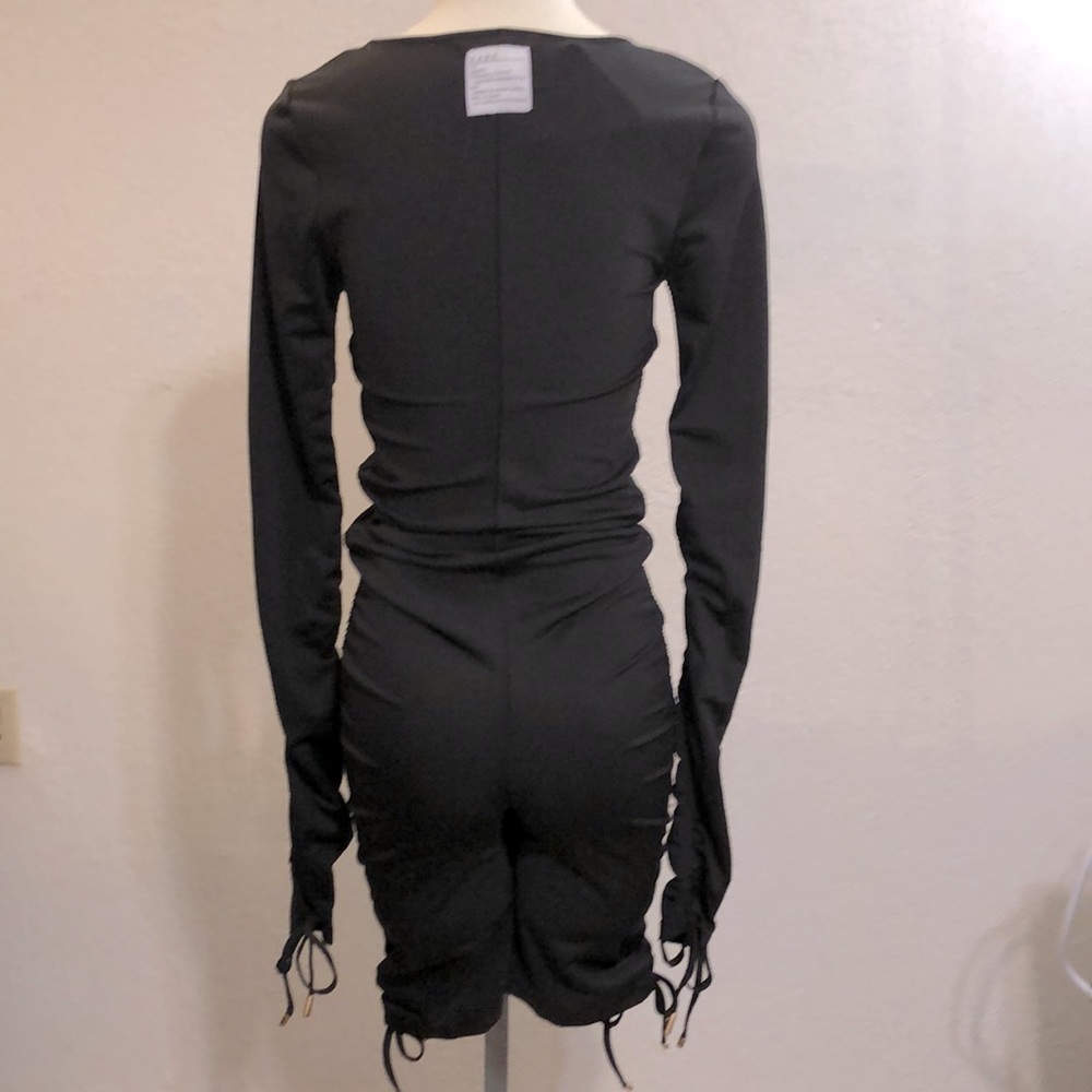 Rare London Black Drawstring Ruched Cyclistsuit - Picture 7 of 15